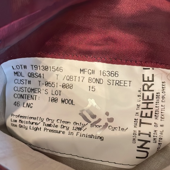 BURBERRY Mens Wool Sport Coat BLACK / 46L - Picture 10 of 11